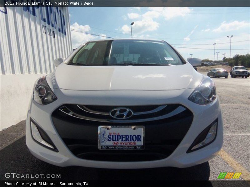 Monaco White / Beige 2013 Hyundai Elantra GT