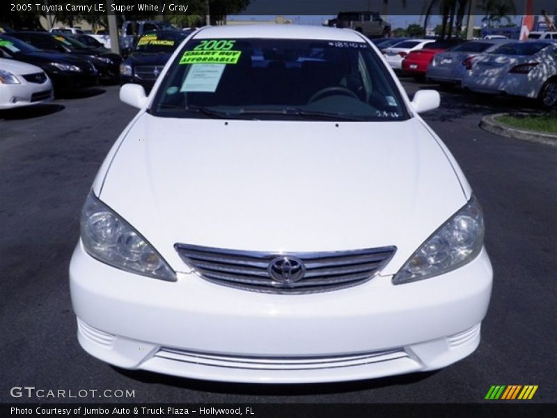 Super White / Gray 2005 Toyota Camry LE