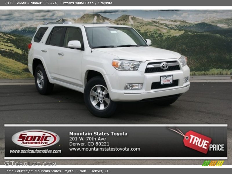 Blizzard White Pearl / Graphite 2013 Toyota 4Runner SR5 4x4