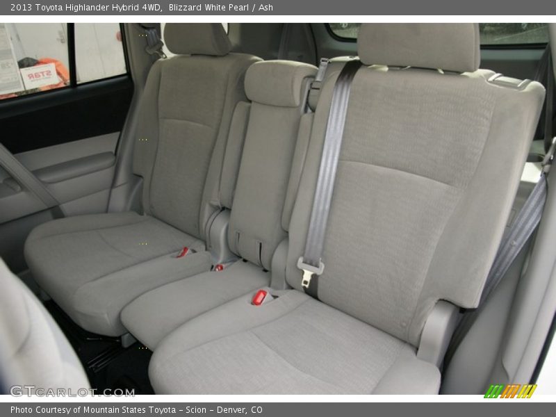 Rear Seat of 2013 Highlander Hybrid 4WD