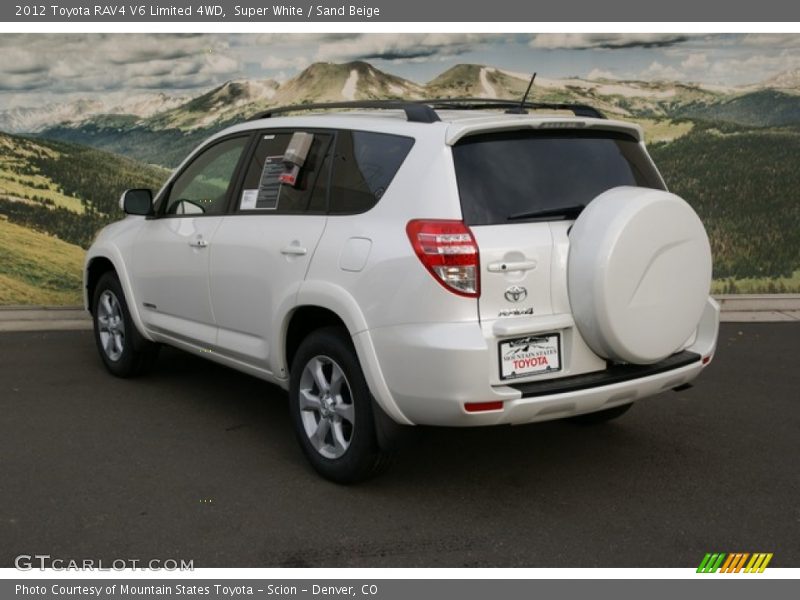 Super White / Sand Beige 2012 Toyota RAV4 V6 Limited 4WD