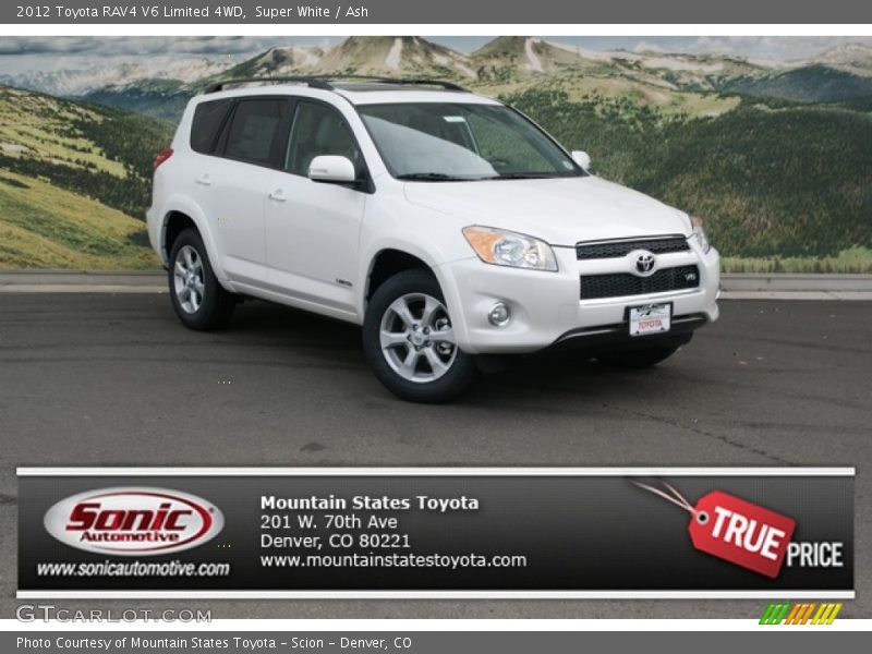 Super White / Ash 2012 Toyota RAV4 V6 Limited 4WD