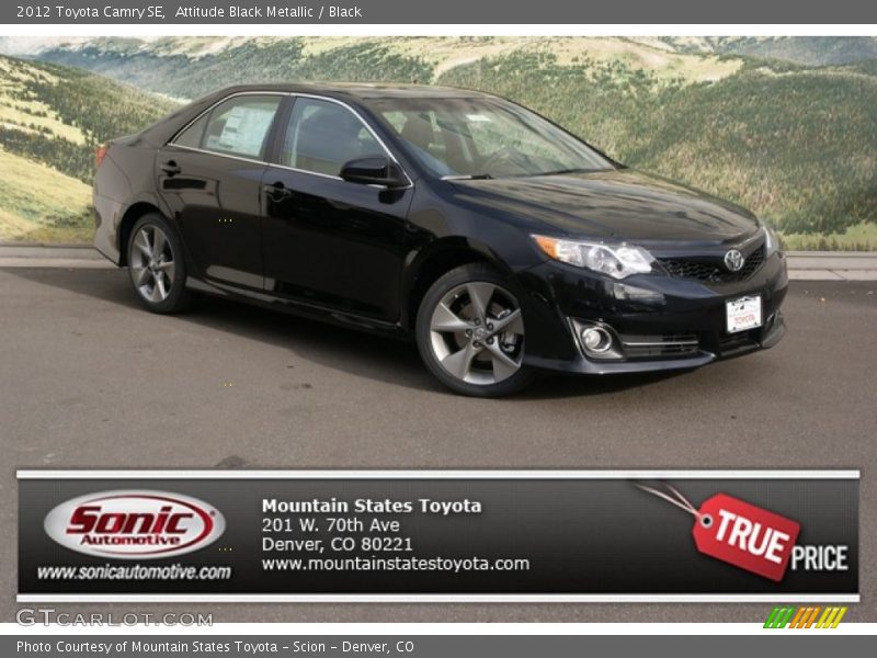 Attitude Black Metallic / Black 2012 Toyota Camry SE