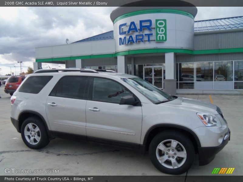 Liquid Silver Metallic / Ebony 2008 GMC Acadia SLE AWD