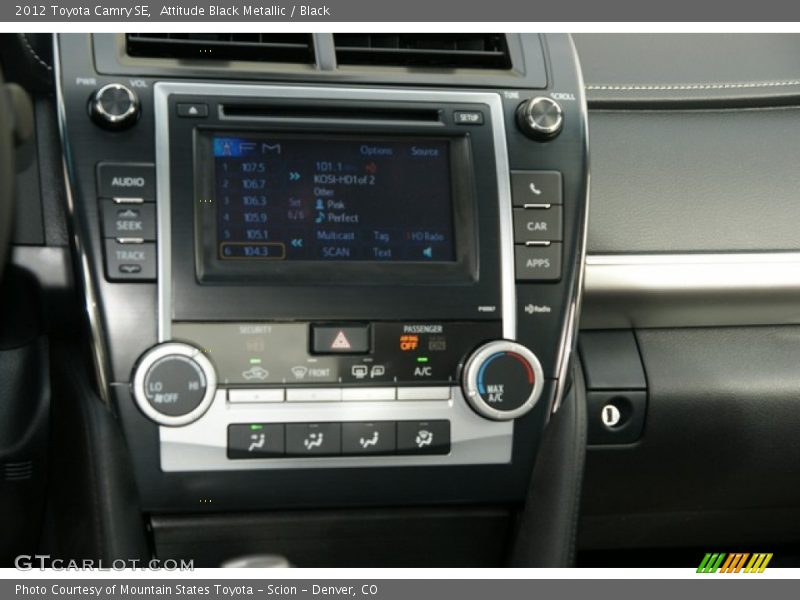 Attitude Black Metallic / Black 2012 Toyota Camry SE