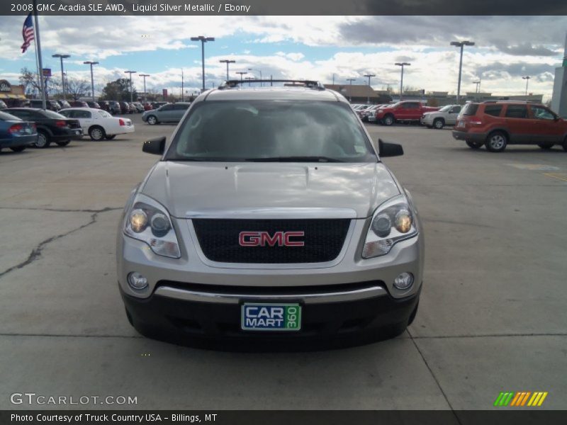 Liquid Silver Metallic / Ebony 2008 GMC Acadia SLE AWD