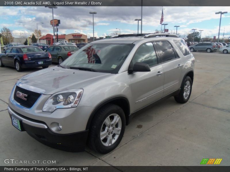 Liquid Silver Metallic / Ebony 2008 GMC Acadia SLE AWD