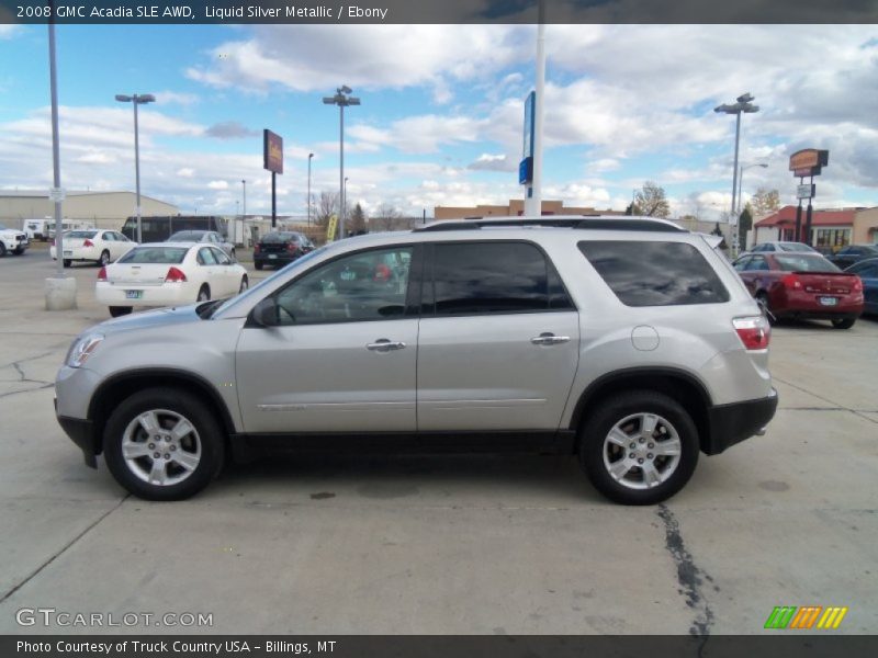 Liquid Silver Metallic / Ebony 2008 GMC Acadia SLE AWD