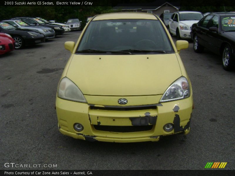 Electric Yellow / Gray 2003 Suzuki Aerio GS Sedan
