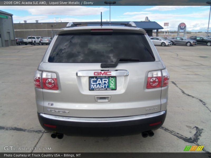 Liquid Silver Metallic / Ebony 2008 GMC Acadia SLE AWD