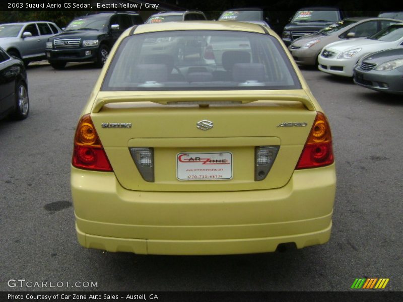 Electric Yellow / Gray 2003 Suzuki Aerio GS Sedan