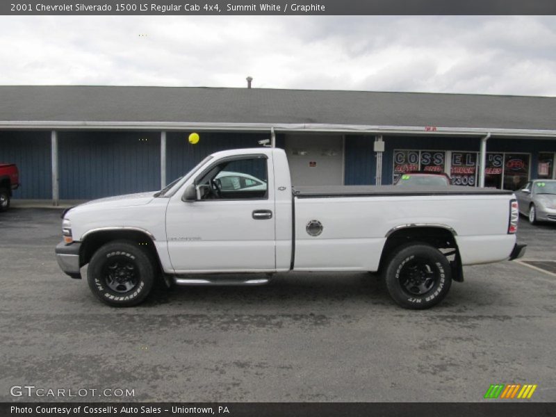 Summit White / Graphite 2001 Chevrolet Silverado 1500 LS Regular Cab 4x4