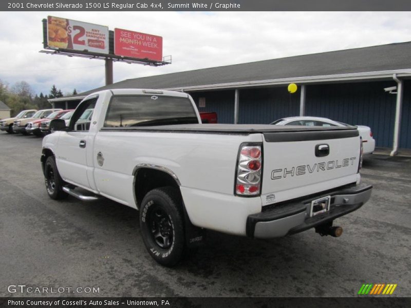 Summit White / Graphite 2001 Chevrolet Silverado 1500 LS Regular Cab 4x4