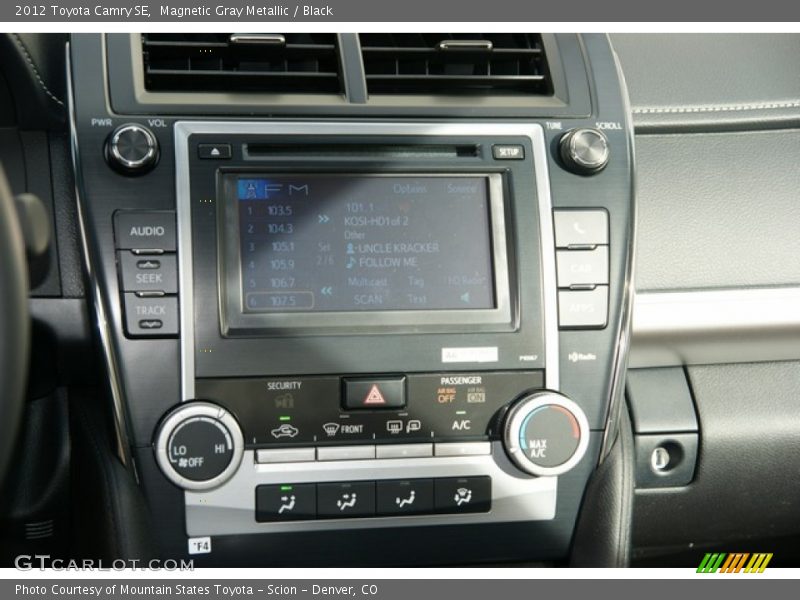 Magnetic Gray Metallic / Black 2012 Toyota Camry SE