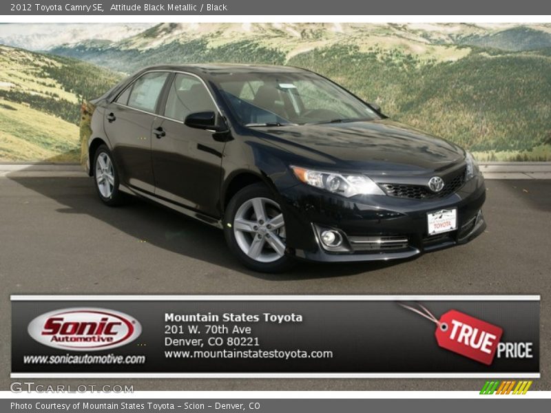 Attitude Black Metallic / Black 2012 Toyota Camry SE