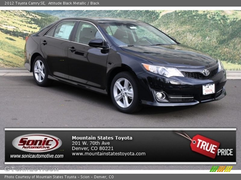 Attitude Black Metallic / Black 2012 Toyota Camry SE