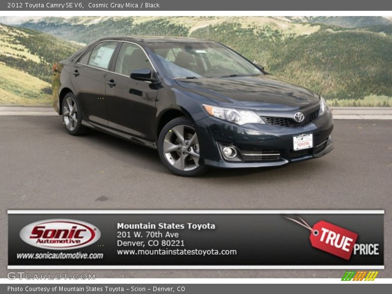 Cosmic Gray Mica / Black 2012 Toyota Camry SE V6