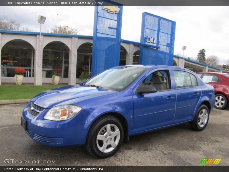 Blue Flash Metallic / Gray 2008 Chevrolet Cobalt LS Sedan