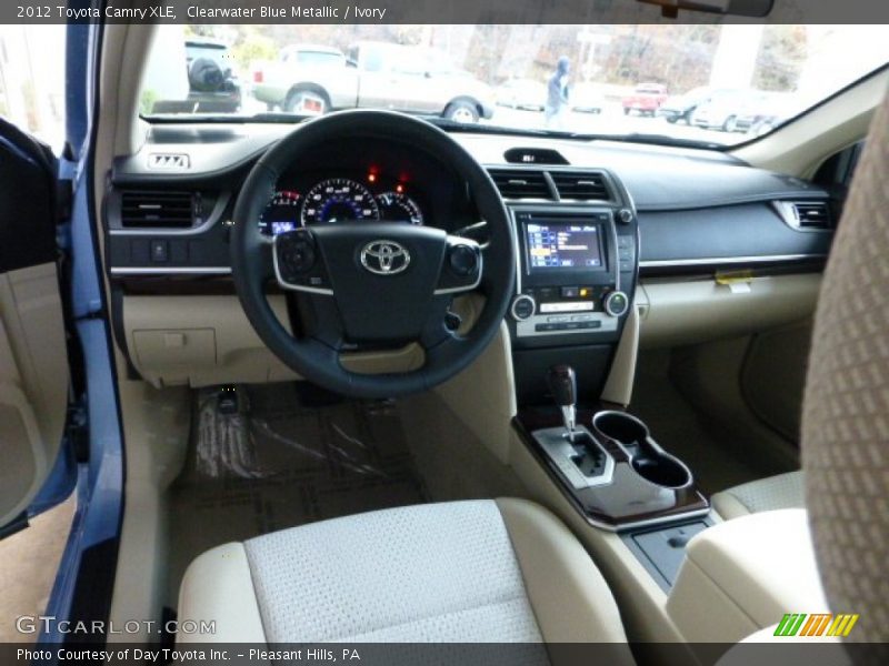 Clearwater Blue Metallic / Ivory 2012 Toyota Camry XLE