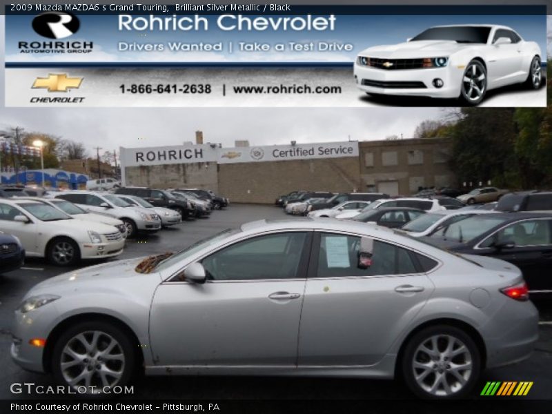 Brilliant Silver Metallic / Black 2009 Mazda MAZDA6 s Grand Touring
