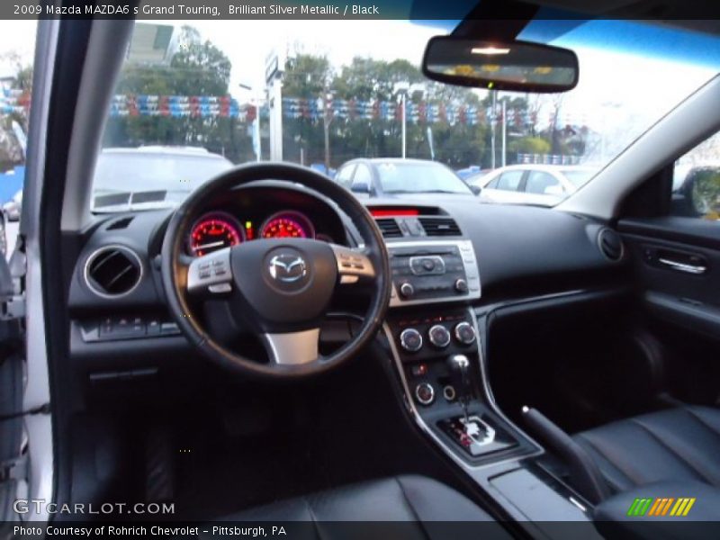 Brilliant Silver Metallic / Black 2009 Mazda MAZDA6 s Grand Touring