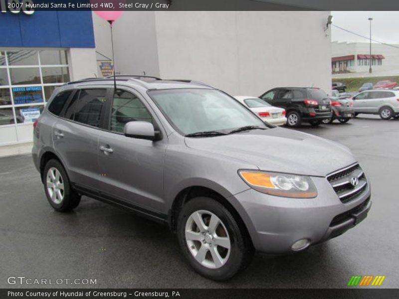 Steel Gray / Gray 2007 Hyundai Santa Fe Limited 4WD