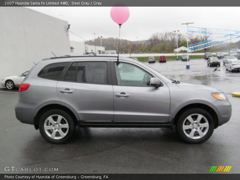 Steel Gray / Gray 2007 Hyundai Santa Fe Limited 4WD