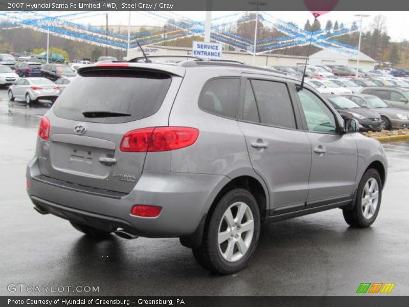 Steel Gray / Gray 2007 Hyundai Santa Fe Limited 4WD