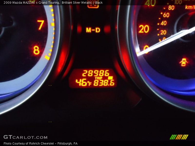 Brilliant Silver Metallic / Black 2009 Mazda MAZDA6 s Grand Touring