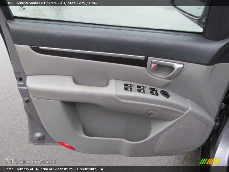 Steel Gray / Gray 2007 Hyundai Santa Fe Limited 4WD