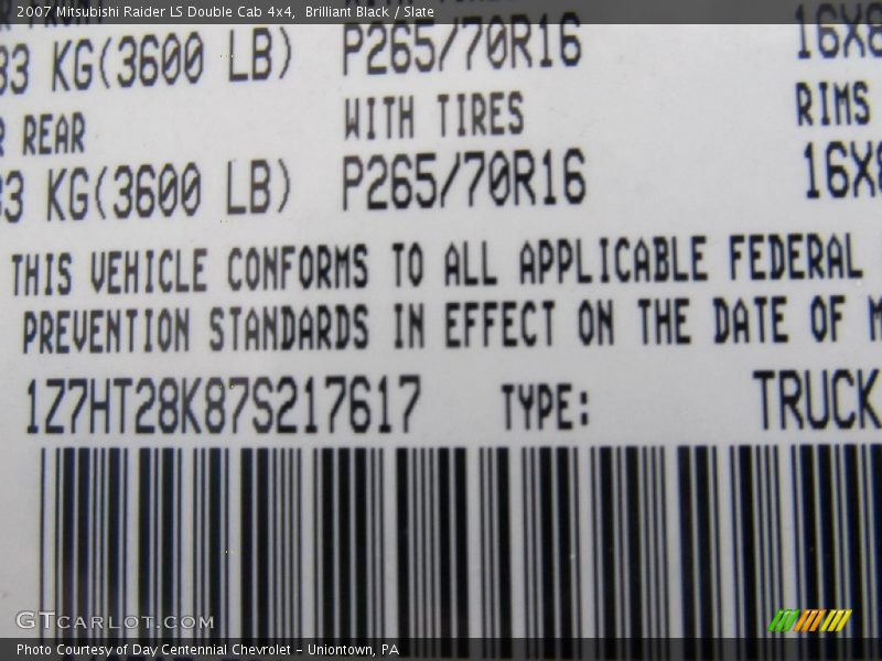 Brilliant Black / Slate 2007 Mitsubishi Raider LS Double Cab 4x4