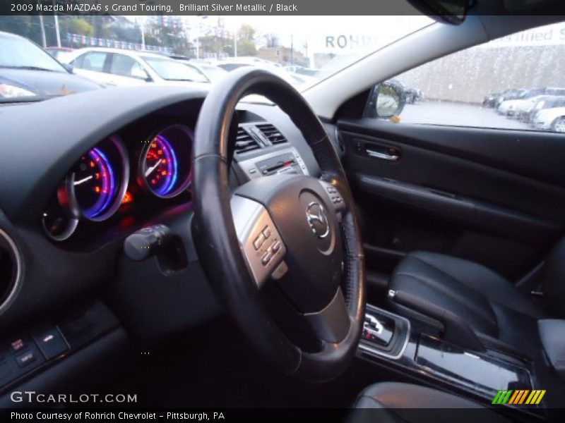 Brilliant Silver Metallic / Black 2009 Mazda MAZDA6 s Grand Touring