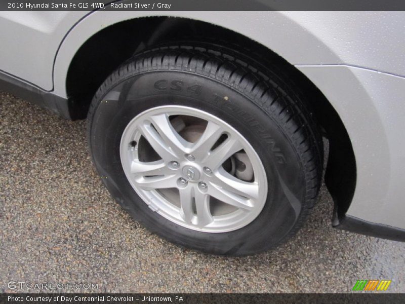 Radiant Silver / Gray 2010 Hyundai Santa Fe GLS 4WD