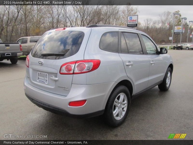 Radiant Silver / Gray 2010 Hyundai Santa Fe GLS 4WD