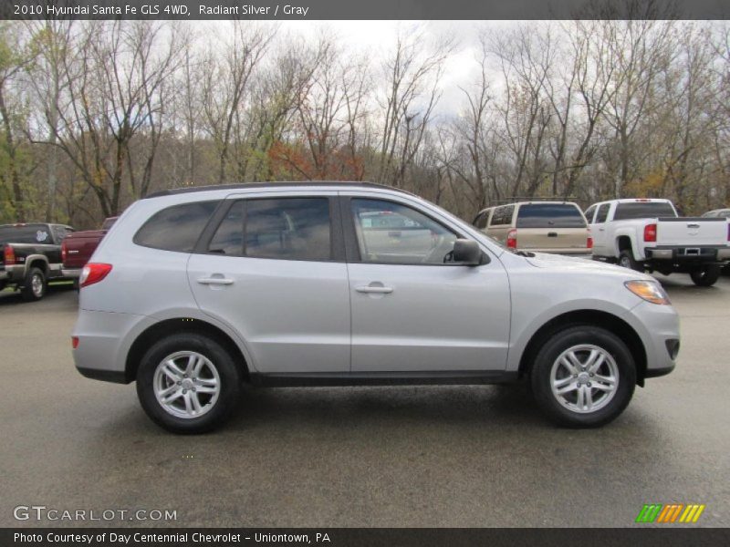 Radiant Silver / Gray 2010 Hyundai Santa Fe GLS 4WD