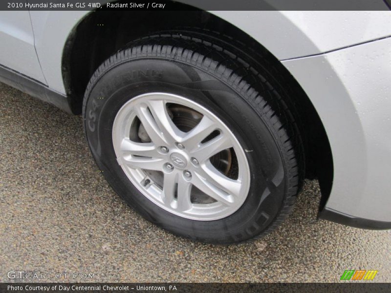 Radiant Silver / Gray 2010 Hyundai Santa Fe GLS 4WD