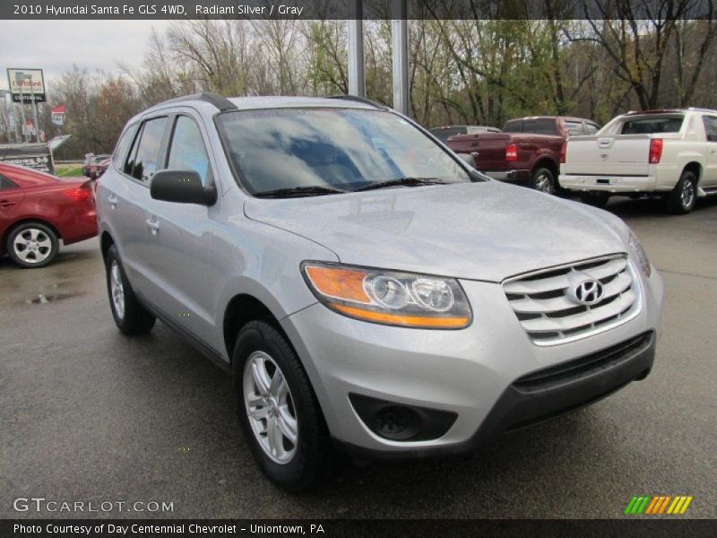Radiant Silver / Gray 2010 Hyundai Santa Fe GLS 4WD