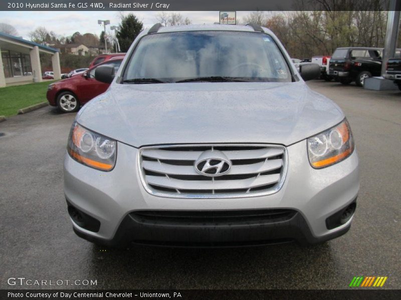 Radiant Silver / Gray 2010 Hyundai Santa Fe GLS 4WD