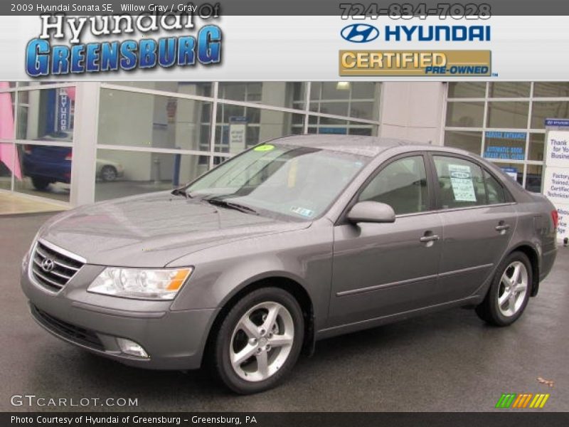 Willow Gray / Gray 2009 Hyundai Sonata SE