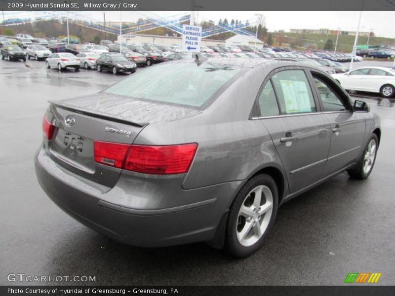 Willow Gray / Gray 2009 Hyundai Sonata SE