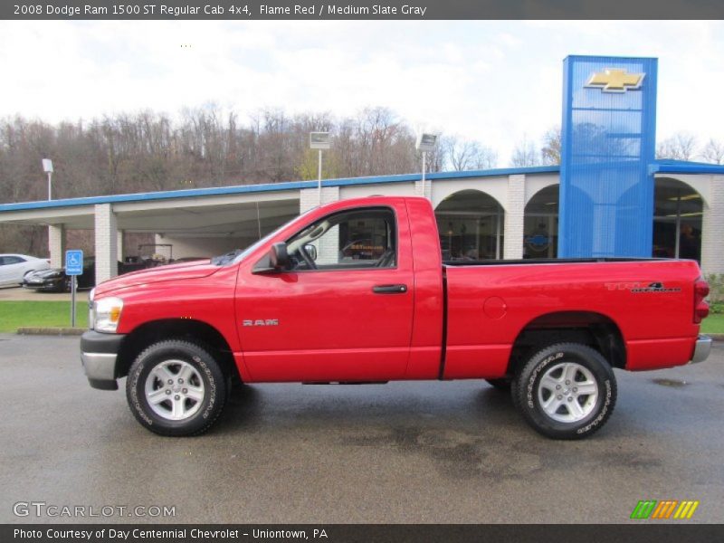 Flame Red / Medium Slate Gray 2008 Dodge Ram 1500 ST Regular Cab 4x4