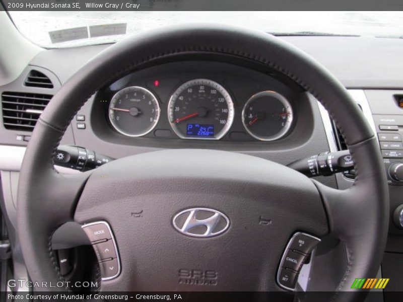 Willow Gray / Gray 2009 Hyundai Sonata SE