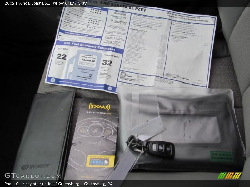 Willow Gray / Gray 2009 Hyundai Sonata SE