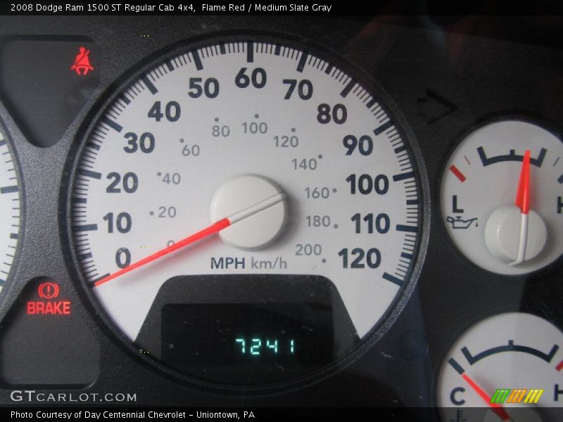 Flame Red / Medium Slate Gray 2008 Dodge Ram 1500 ST Regular Cab 4x4