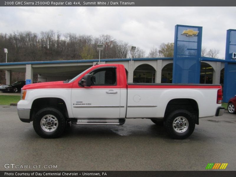 Summit White / Dark Titanium 2008 GMC Sierra 2500HD Regular Cab 4x4