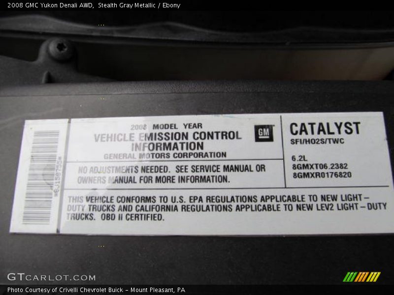 Stealth Gray Metallic / Ebony 2008 GMC Yukon Denali AWD