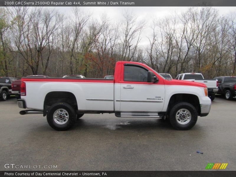 Summit White / Dark Titanium 2008 GMC Sierra 2500HD Regular Cab 4x4