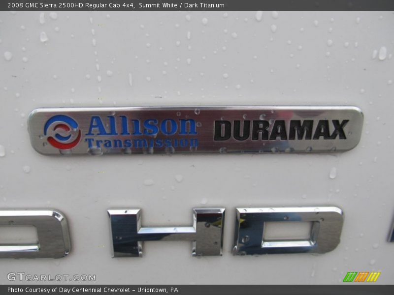 Summit White / Dark Titanium 2008 GMC Sierra 2500HD Regular Cab 4x4
