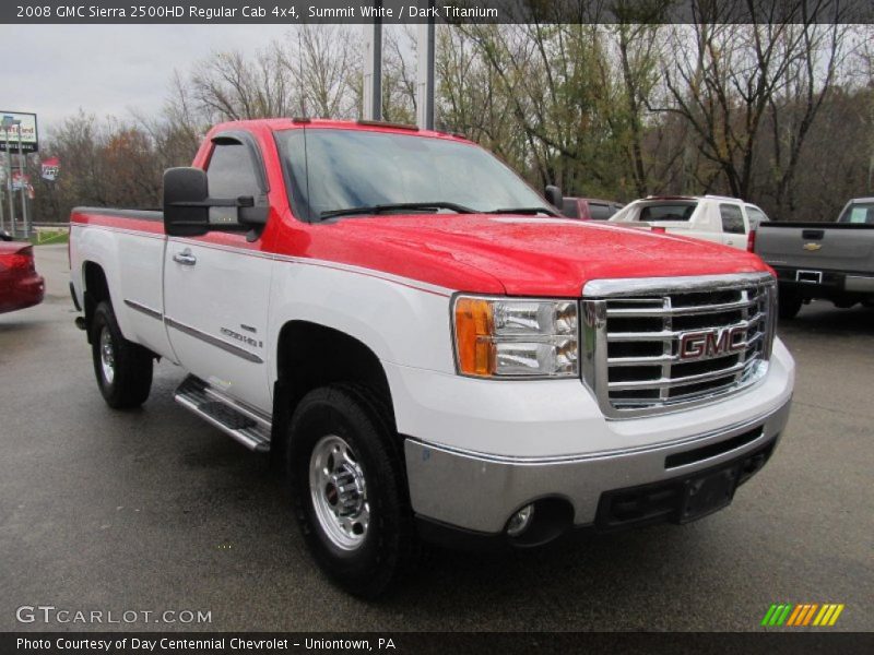 Summit White / Dark Titanium 2008 GMC Sierra 2500HD Regular Cab 4x4