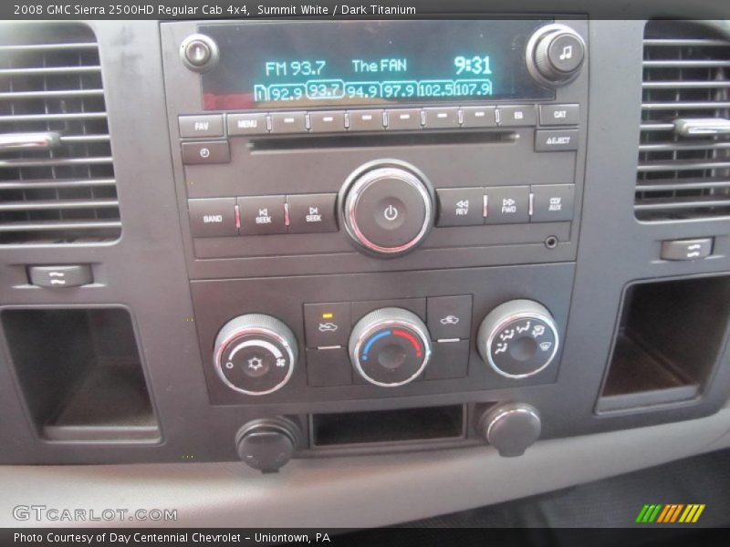 Controls of 2008 Sierra 2500HD Regular Cab 4x4